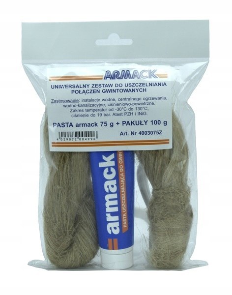 Armack pasta uszczelniająca + włókno konopne Armack pasta uszczelniająca + włókno konopne
