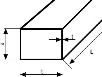 Profil stalowy zamknięty 30x18x2 długość 1000mm Profil stalowy zamknięty 30x18x2 długość 1000mm