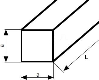 Pręt kwadratowy aluminiowy 40x40 dł. 1500mm Pręt kwadratowy aluminiowy 40x40 dł. 1500mm