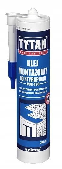 KLEJ MONTAŻOWY 310ML TYTAN STYROPIAN KLEJ MONTAŻOWY 310ML TYTAN STYROPIAN
