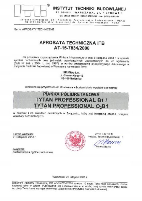 PIANKA PISTOLETOWA TYTAN B1 750ML OGNIOODPORNA PIANKA PISTOLETOWA TYTAN B1 750ML OGNIOODPORNA