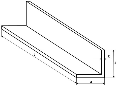  Kątownik aluminiowy 25x25x2 dł. 1500mm