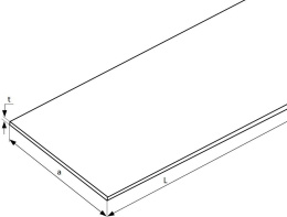 Płaskownik aluminiowy 50x10 Piła 500mm