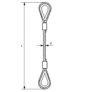 Zawiesie linowe 1-cięgn. FK 1,0T 10mm x 2m ATEST