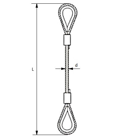Zawiesie linowe 1-cięgn. FK 1,9T 14mm x 2m ATEST Zawiesie linowe 1-cięgn. FK 1,9T 14mm x 2m ATEST