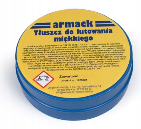 Armack Tłuszcz do lutowania topnik 50g Armack Tłuszcz do lutowania topnik 50g