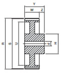 Koło pasowe PD46XH300 SIT Koło pasowe PD46XH300 SIT