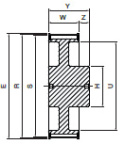 Koło pasowe ST60S8M20 SIT Koło pasowe ST60S8M20 SIT