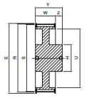 Koło pasowe ST56S14M115 SIT Koło pasowe ST56S14M115 SIT