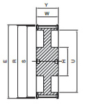 Koło pasowe ST64S14M115 SIT Koło pasowe ST64S14M115 SIT