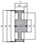 Koło pasowe PD45L100 SIT Koło pasowe PD45L100 SIT