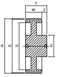 Koło pasowe ST84S8M20 SIT