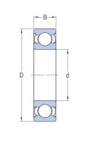 Łożysko kulkowe nierdzewne SS 6001 ZZ 12x28x8 Łożysko kulkowe nierdzewne SS 6001 ZZ 12x28x8