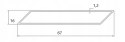 Profil aluminiowy romb 67x16x1,2 - 200 cm Profil aluminiowy romb 67x16x1,2 - 200 cm