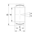 Łożysko kuliste GE-025 UK-N (25x42x20) stal nierdzewna AISI 440