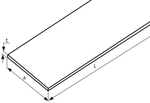 Płaskownik stalowy 10x5 ciągniony 1000mm Płaskownik stalowy 10x5 ciągniony 1000mm