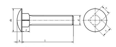 M10x25 Śruby zamkowe kl.8.8 ocynk DIN 603 PG 5szt.