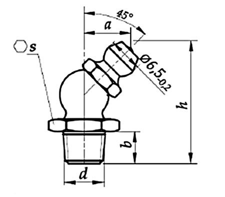 Smarowniczka kalamitka kątowa M10x1,25 Smarowniczka kalamitka kątowa M10x1,25