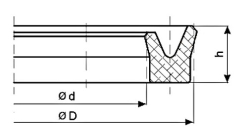 Uszczelniacz siłownika 6x12x4 UN manszeta Uszczelniacz siłownika 6x12x4 UN manszeta