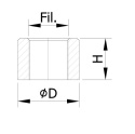 Nabka G 1/2” BOR112-N stal nierdzewna AISI 316 Nabka G 1/2” BOR112-N stal nierdzewna AISI 316