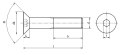 M20x55 Śruby imbusowe kl.10.9 DIN 7991 PG cz 1szt