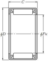 Łożysko igiełkowe HK2220 2RS 22x28x20 CZH Łożysko igiełkowe HK2220 2RS 22x28x20 CZH