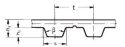 Pasek pas zębaty T10 1350 szeroki 16mm Optibelt