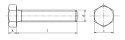 M12x40 Śruby łeb 6-kątny 8.8 czarne DIN 933 2szt.