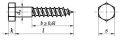 Wkręt do drewna nierdzewny 10x50 DIN 571 1szt. Wkręt do drewna nierdzewny 10x50 DIN 571 1szt.
