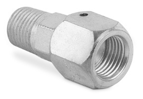 Korpus przyłączki prostej, nastawnej z gwintem 1/4"NPTF/ 9/16" JIC