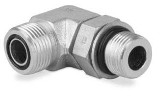 Przyłączka kolankowa z przeciwnakrętką 9/16” UNF-9/16” ORFS 6200-06-06