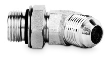 Przyłączka kolankowa 45° z przeciwnakrętką 3/4” UNF-9/16” JIC 5200-06-08 (204911.3)