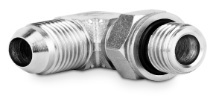Przyłączka kolankowa z przeciwnakrętką 3/8” BSP-7/16” JIC 5230-06-04 (204411.3)