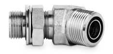 Przyłączka kolankowa 45° z przeciwnakrętką 1/4” BSP-11/16” ORFS 405402