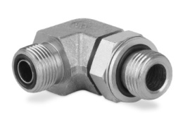 Przyłączka kolankowa z przeciwnakrętką 3/4” BSP-1 7/16” ORFS 6215-12-15