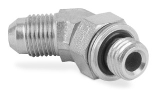 Przyłączka kolankowa z przeciwnakrętką 45st. M12x1.5 1/2 JIC 204802.3