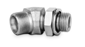 Korpus przyłączki kolankowej 45st z przeciwnakrętką 1/4”BSP-M14x1,5 8L 7630-08LR-1 (106405.1)
