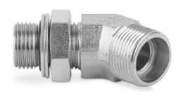 Przyłaczka kolankowa 45st z przeciwnakrętką M27x2 M30x2 20S 7635-20SM-1 (106520.1)