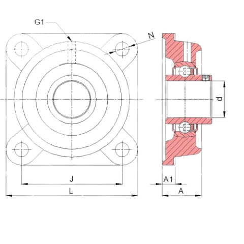 Zespół z oprawą żeliwną FY 30 TF/VA228 SKF