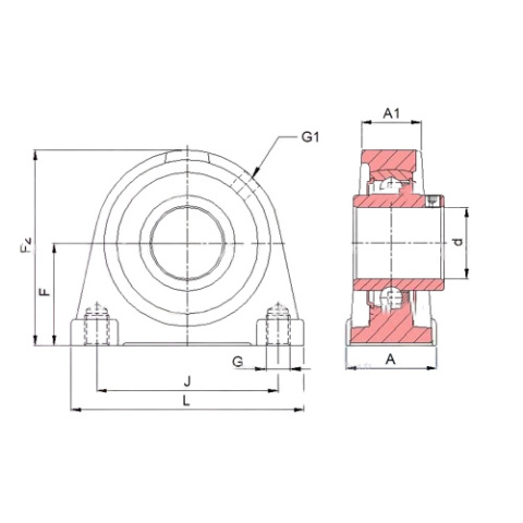 Zespół z oprawą żeliwną SYF 50 TF/VA228 SKF Zespół z oprawą żeliwną SYF 50 TF/VA228 SKF