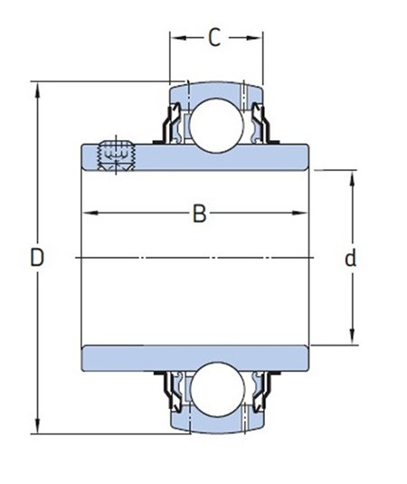 Łożysko samonastawne UC 207-23 G2 36,5x72x42,9 SNR Łożysko samonastawne UC 207-23 G2 36,5x72x42,9 SNR
