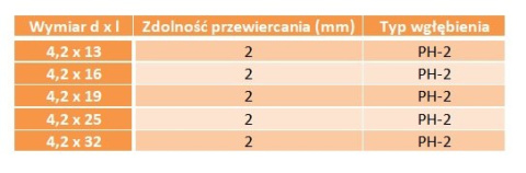 Wkręt samowiercący łeb podkładkowy 4,2x16 50 szt Wkręt samowiercący łeb podkładkowy 4,2x16 50 szt