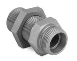 Korpus złączki prostej grodziowej z przeciwnakrętką M52x2 42L 7020-42L-1NI