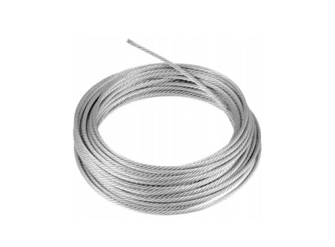 Lina stalowa fi-4 6x19 ocynkowana TS 1960 Mpa dł. 100m