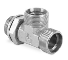 Przyłączka trójnikowa nastawna niesymetryczna z przeciwnakrętką M27x2 M30x2 22L 7615-22LM-1 (106810.1)