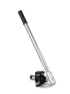 Pompa ręczna zbior. pod siłownik dwust. działania 12cm3, 3/8"BSP 380bar z zamkiem hydrau. i zaworem przecią. PMDVB 12cc-byB-s