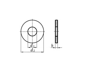 Podkładka powiększona PA6-czarna M5 DIN 9021 10szt