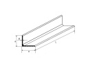 Kątownik aluminiowy ryflowany 20x20x2,5 dł. 1000mm