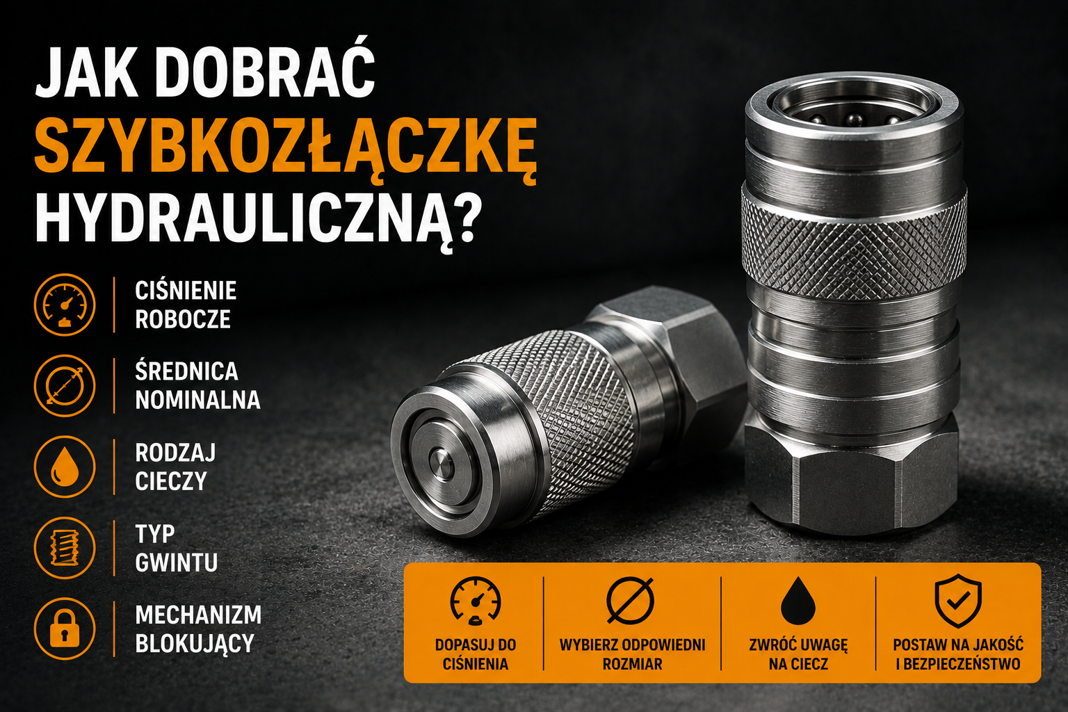 Jak dobrać szybkozłączkę hydrauliczną?